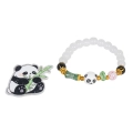Zestaw Biżuterii Panda Biała Bransoletka