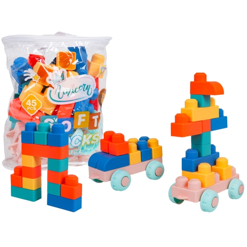 Zestaw Miękkich Klocków 45el.