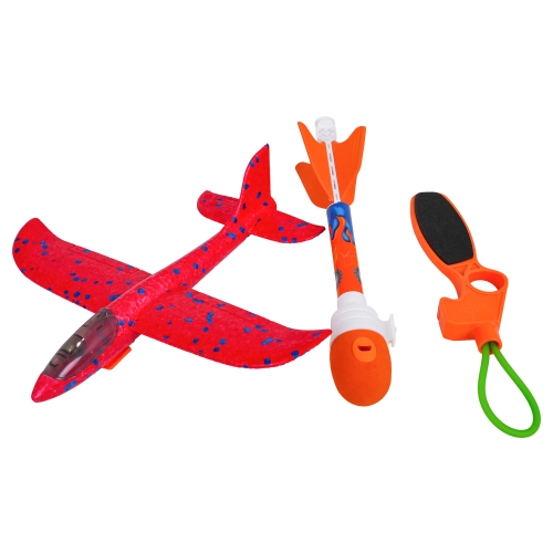 Zestaw Samolot Czerwony 2w1 z Wyrzutnią