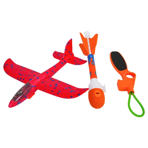 Zestaw Samolot Czerwony 2w1 z Wyrzutnią