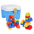 Zestaw Miękkich Klocków + Krzesełko Schowek Niebieskie