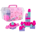Zestaw Miękkich Klocków 32el. Różowe + Walizka