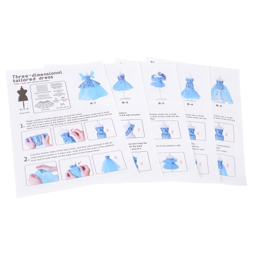 Zestaw Małej Projektantki, Niebieskie Materiały + Akcesoria