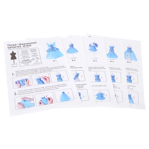 Zestaw Małej Projektantki, Niebieskie Materiały + Akcesoria