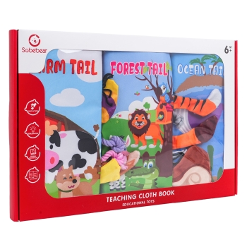 Zestaw Trzech Książeczek Sensorycznych Dla Najmłodszych