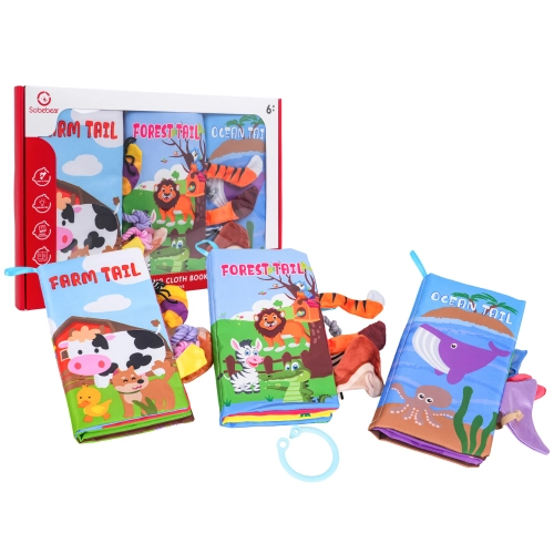 Zestaw Trzech Książeczek Sensorycznych Dla Najmłodszych