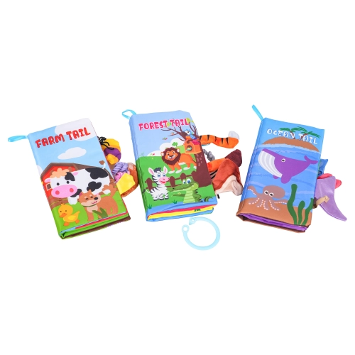 Zestaw Trzech Książeczek Sensorycznych Dla Najmłodszych