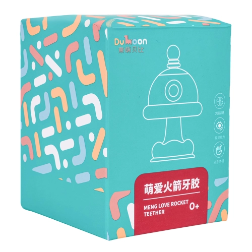 Różowy gryzak kwiatek dla niemowląt z opakowaniem