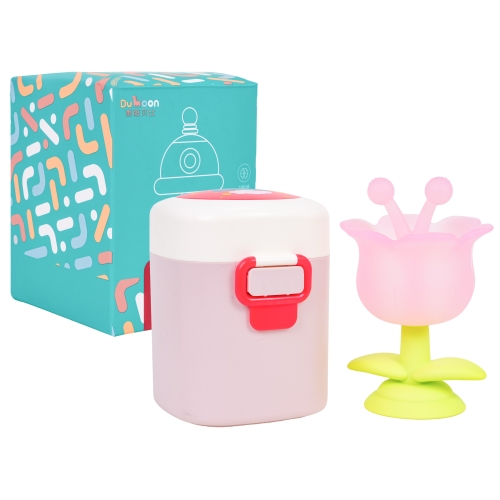 Różowy gryzak kwiatek dla niemowląt z opakowaniem