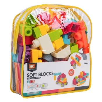 Zestaw Miękkich Klocków 60el. + Plecak