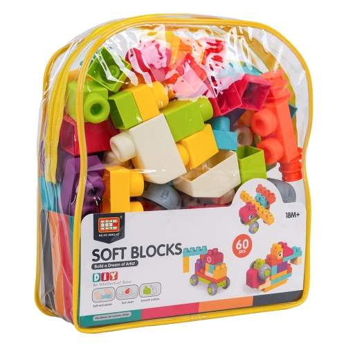Zestaw Miękkich Klocków 60el. + Plecak