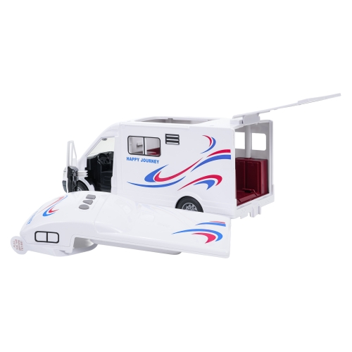 Biały Kamper Funkcją Świateł i Dźwięku