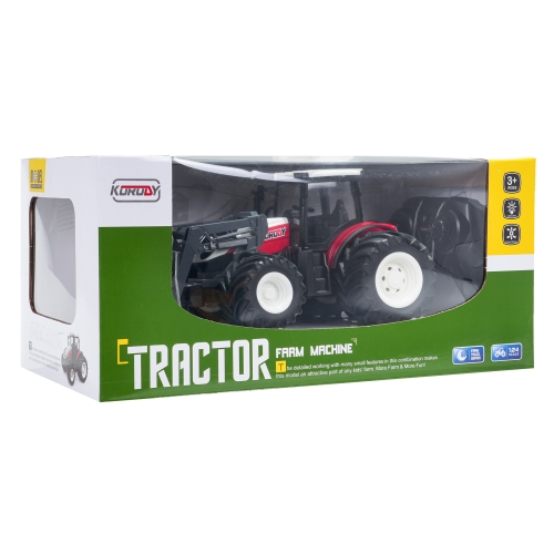 Traktor + Spych R/C 1:24 Czerwony