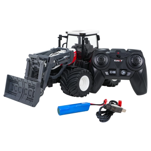 Traktor + Spych R/C 1:24 Czerwony