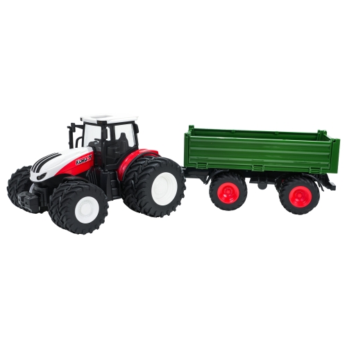 Traktor Czerwony R/C Z Zieloną Naczepą