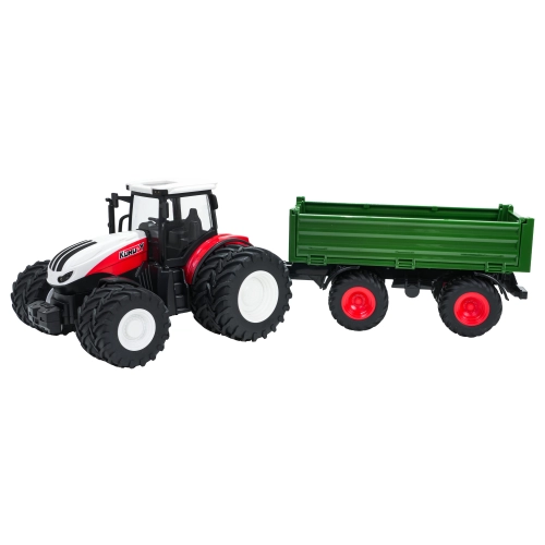 Traktor Czerwony R/C Z Zieloną Naczepą