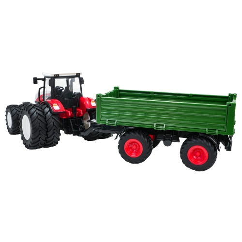 Traktor Czerwony R/C Z Zieloną Naczepą