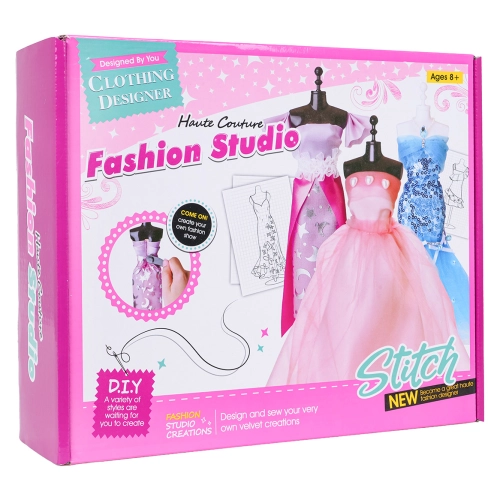 Zestaw Małej Projektantki, Kolorowe Materiały + Akcesoria