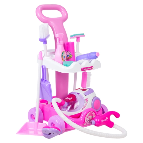 Zestaw Sprzątający Różowy + Akcesoria