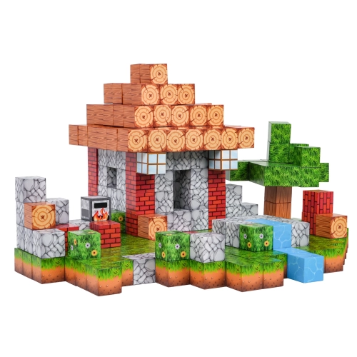 Klocki magnetyczne 312 el. 3D domek z ogrodem dla dzieci 3+