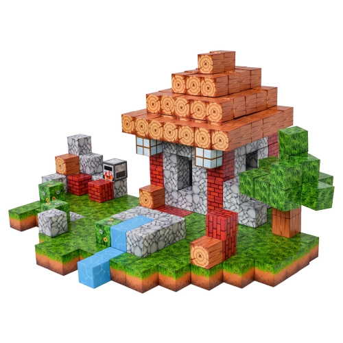 Klocki Magnetyczne 312 el. – Zestaw 3D Domek z Ogrodem Kostki