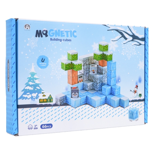 Zestaw Kostek, Klocków Magnetycznych 66el.
