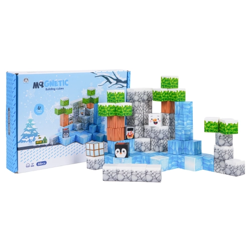 Zestaw Kostek, Klocków Magnetycznych 66el.