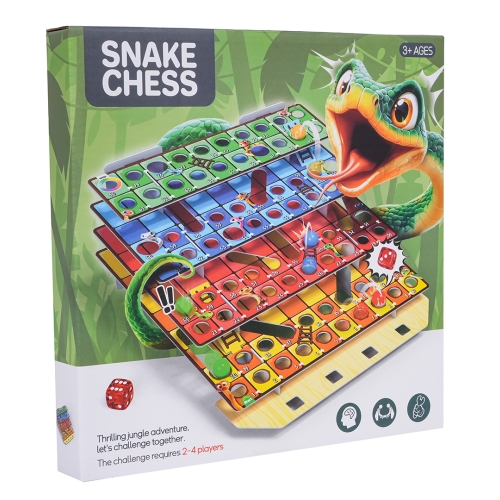 Gra Planszowa 3D Wąż Drabiny