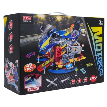 MEGA Parking z Funkcją Dymu Motocykl