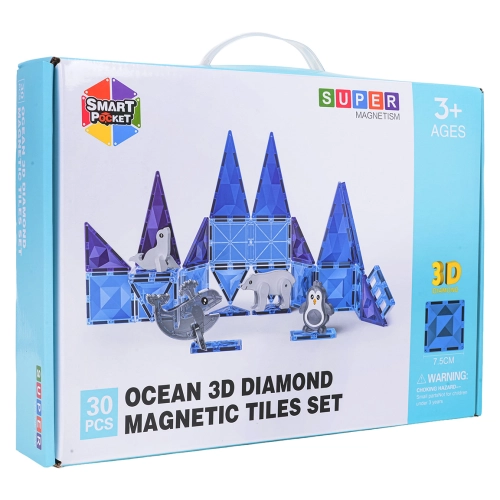 Zestaw Klocków Magnetycznych ICE SNOW 30el.