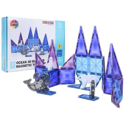 Zestaw Klocków Magnetycznych ICE SNOW 30el.