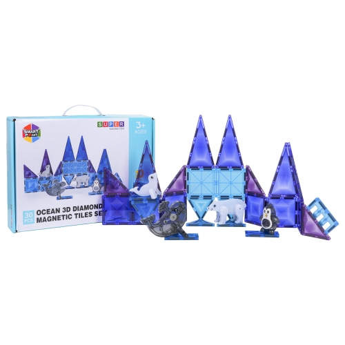 Zestaw Klocków Magnetycznych ICE SNOW 30el.