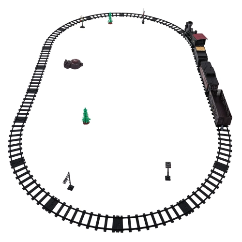 Transportowa Kolejka Retro z Funkcją Świateł, Dźwięku i Dymu 172cm