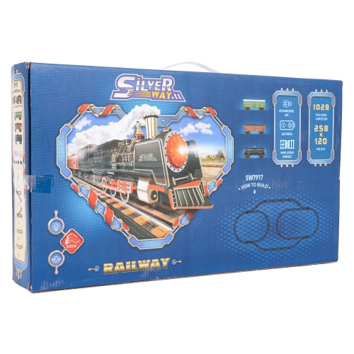 MEGA Kolejka Retro z Funkcją Dymu, Świateł i Dźwięku