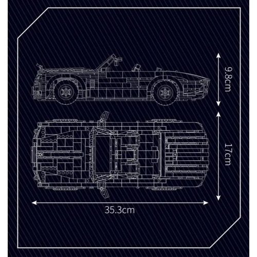 Zestaw Klocków Pojazd Biały Kabriolet 1603el.