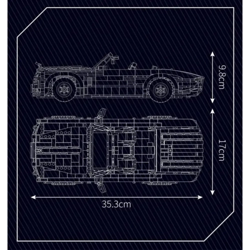 Zestaw Klocków Pojazd Biały Kabriolet 1603el.