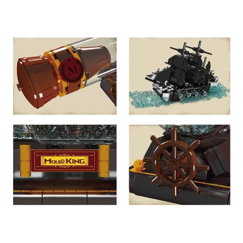 Zestaw Klocków Statek Piracki w Butelce 822el.