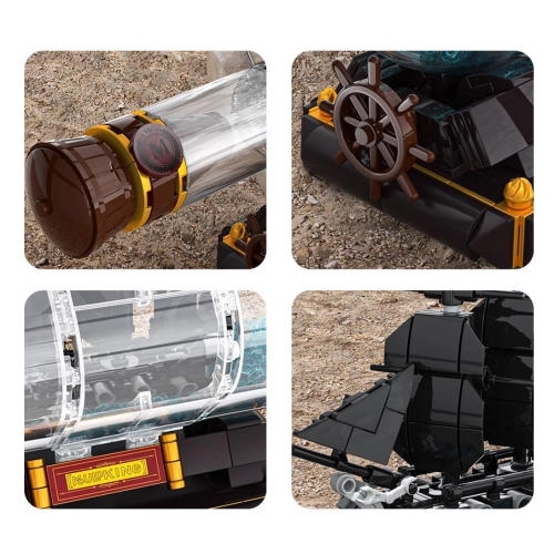 Zestaw Klocków Statek Piracki w Butelce 822el.