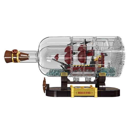 Zestaw Klocków Statek Piracki Czerwony w Butelce 885el.