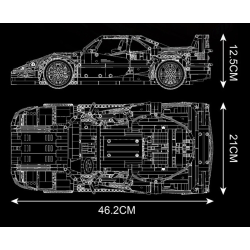 Zestaw Klocków Autko Sportowe 2688el. Czerwone