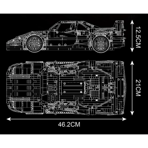 Zestaw Klocków Autko Sportowe 2688el. Czerwone