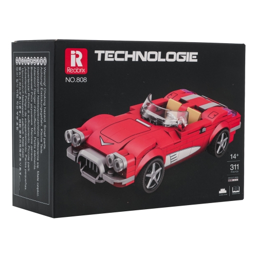 Zestaw Klocków Auto Kabriolet Czerwony 311el.