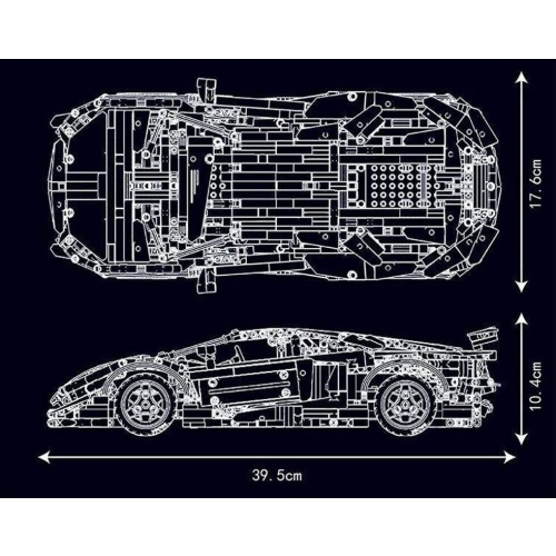Zestaw Klocków Pojazd Sportowy Pomarańczowy 1620el.