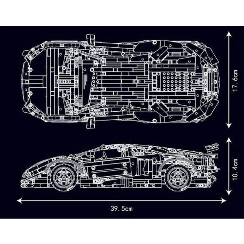 Zestaw Klocków Pojazd Sportowy Pomarańczowy 1620el.