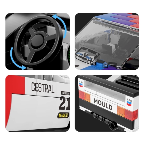 Zestaw Klocków Pojazd Sportowe Białe 411el.