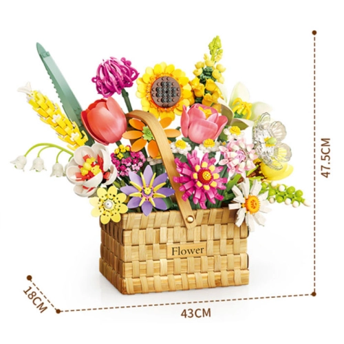Zestaw Klocków Wiosenny Bukiet w Koszyku 1615el.
