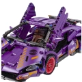 Zestaw Klocków Auto Sportowe Fioletowe 470el.
