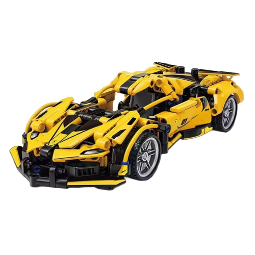 Zestaw Klocków Auto Sportowe Żółte 422el.