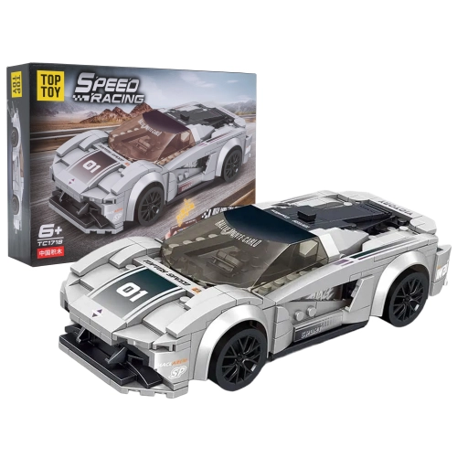 Zestaw Klocków Auto Sportowe Szare R/C