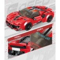 Zestaw Klocków Auto Sportowe Czerwone R/C